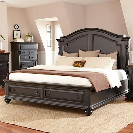 Queen Low Profile Storage Bed with 2 Drawers